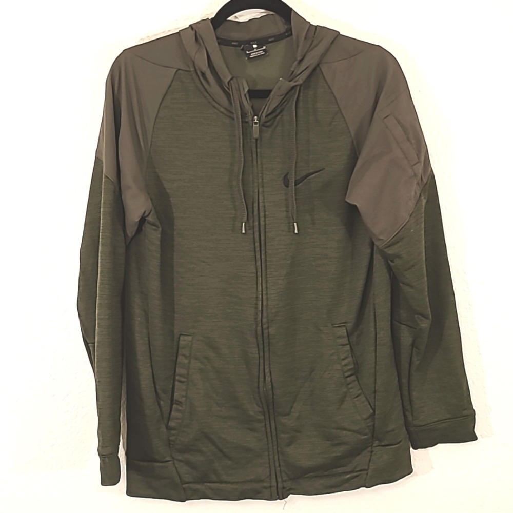 NIKE Women's Green Zip-Up Hooded Jacket, size Small
